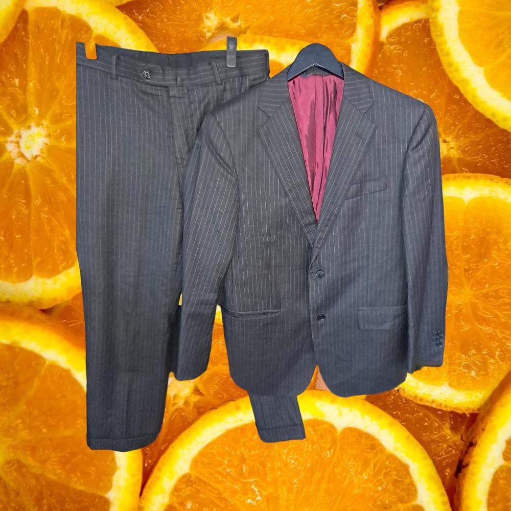 Brooks Brothers Custom Tailored‎ Black Pinstripe Suit Size 39